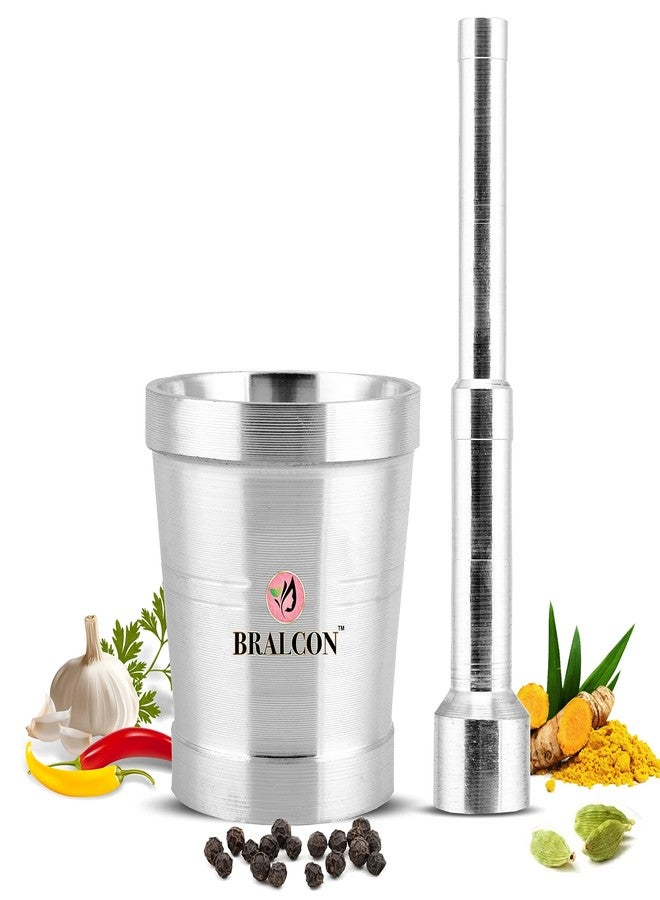 BRALCON Khalbatta for Kitchen | Okhli Masher | Morter & Pestle Set | Aluminium Khalbatta | Imam Dasta, Spice Mixer, khaldasta, okhli Masher, Kharal, okhli & musal - Image 1